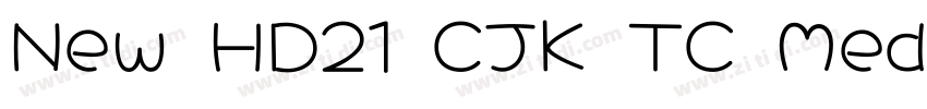 New HD21 CJK TC Med字体转换